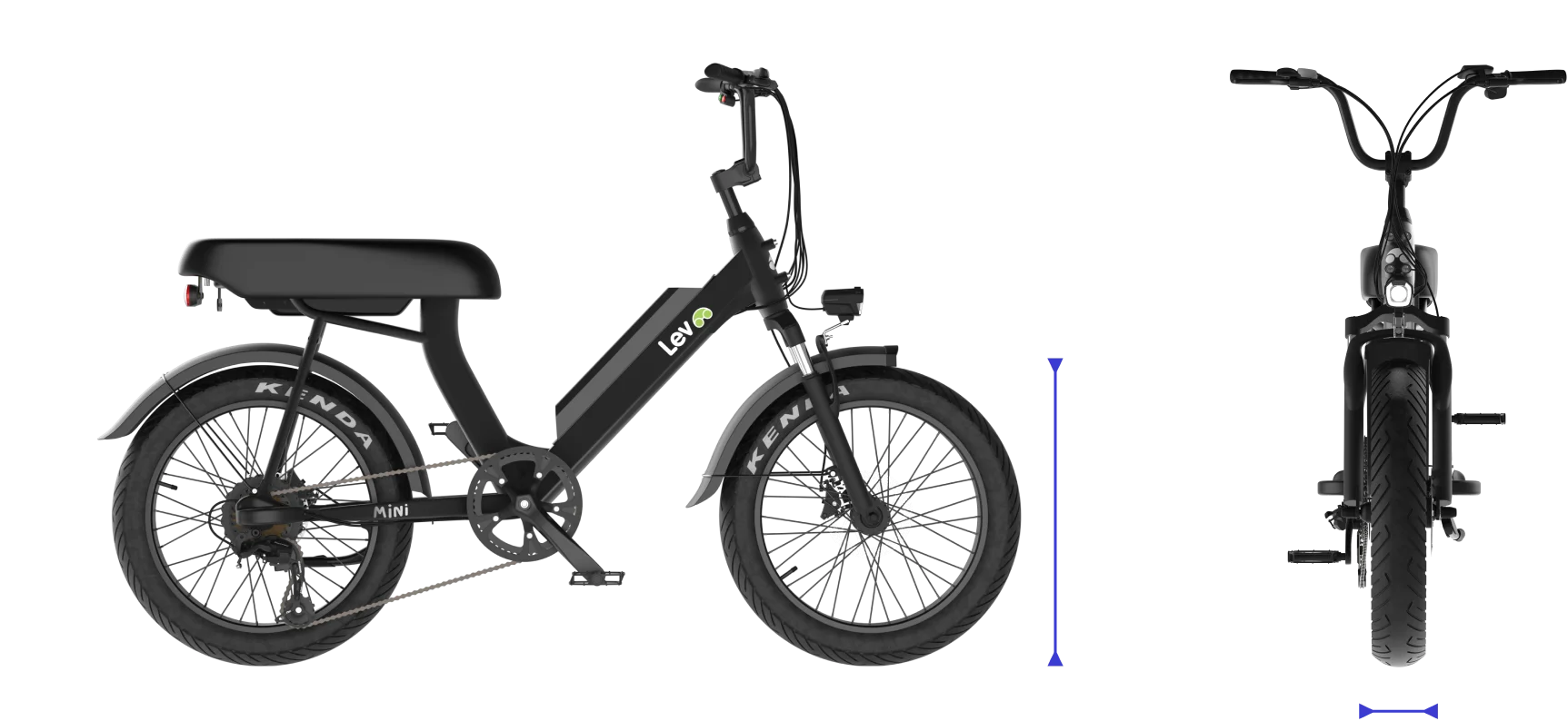Cruiser mini com pneus Preto